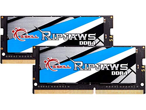 G.Skill RipJaws Series 32GB 2 x 16GB 260-Pin SO-DIMM PC4-25600 DDR4 3200 CL22-22-22-52 1.20V Dual Channel Memory Model F4-3