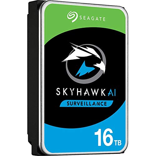 Seagate Skyhawk AI 16TB Video Internal Hard Drive HDD 3.5 Inch SATA 6Gbs 256MB Cache for DVR NVR Security Camera System