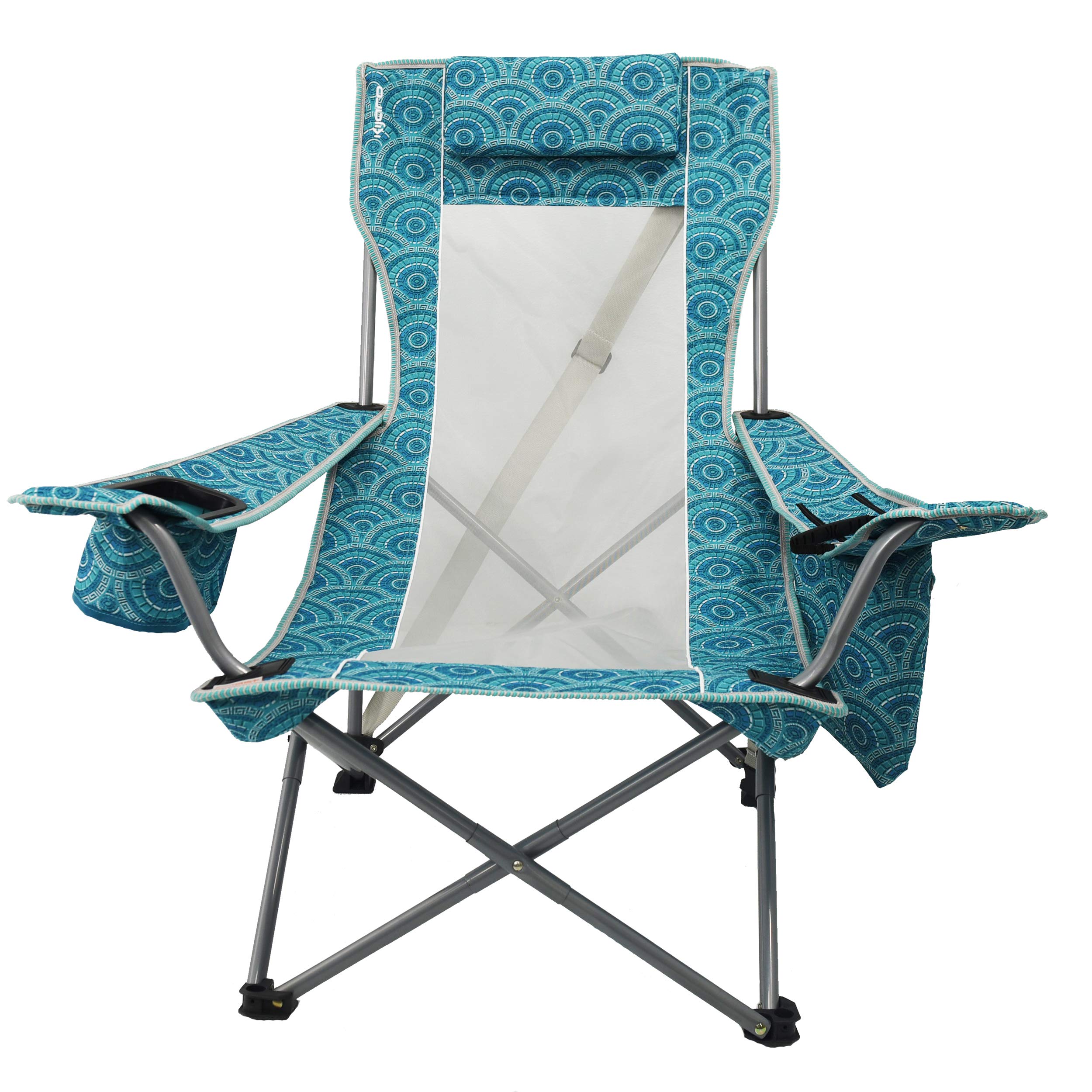 Kijaro Coast Beach Sling Chair One Size Ionian Turquoise - Journey Print並行輸入品