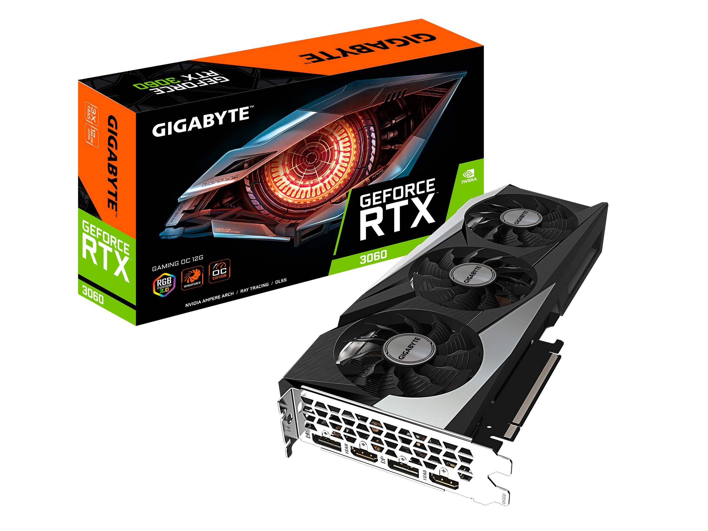 Gigabyte GeForce RTX 3060 ゲーミングOC 12G グラフィックカード WINDFORCEファン 3X 12GB 192ビット GDDR6 GV-