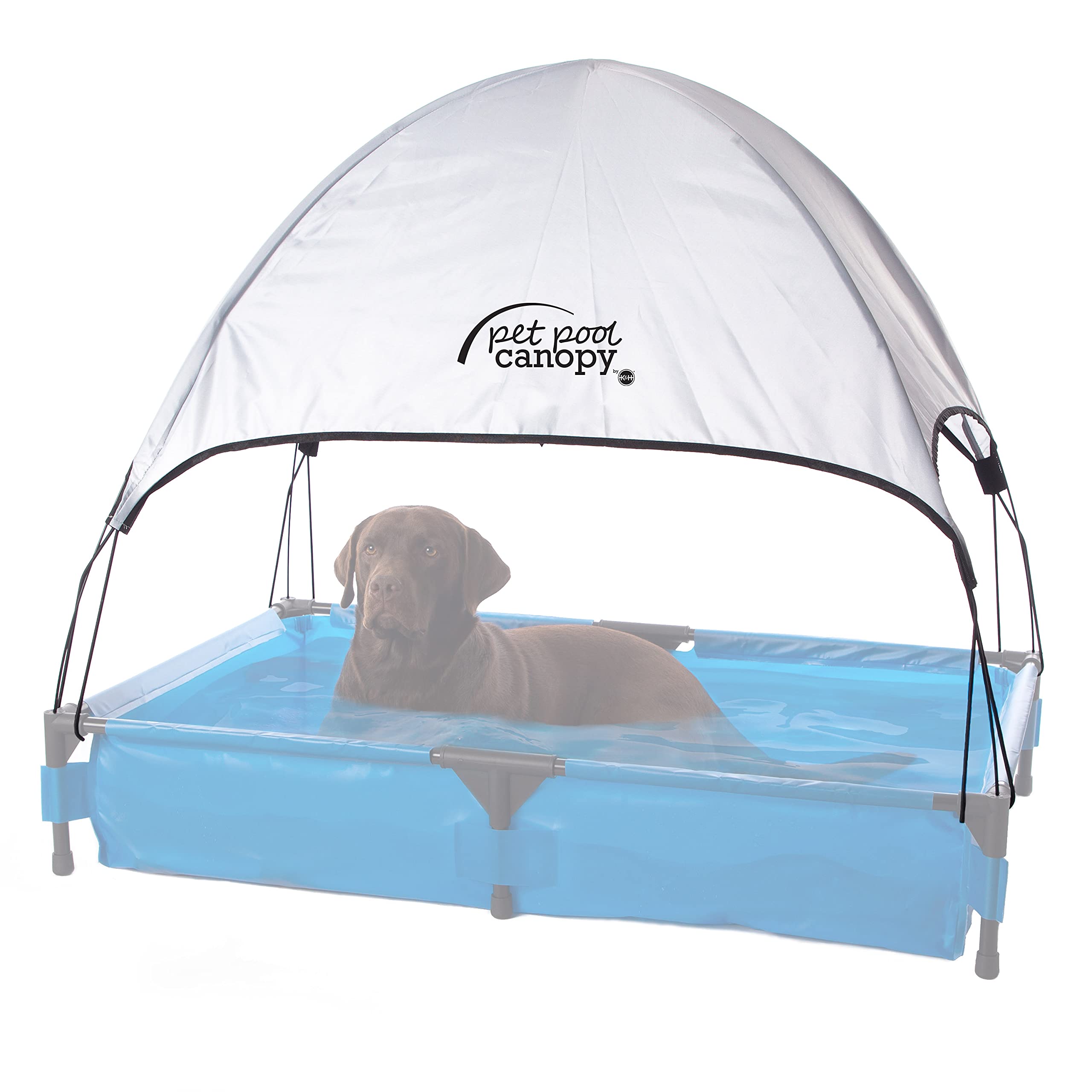 KH PET PRODUCTS Dog Pool Pet Bath Canopy Pet Pool Sold Separately Gray X-Large 32 X 50 Inches並行輸入品