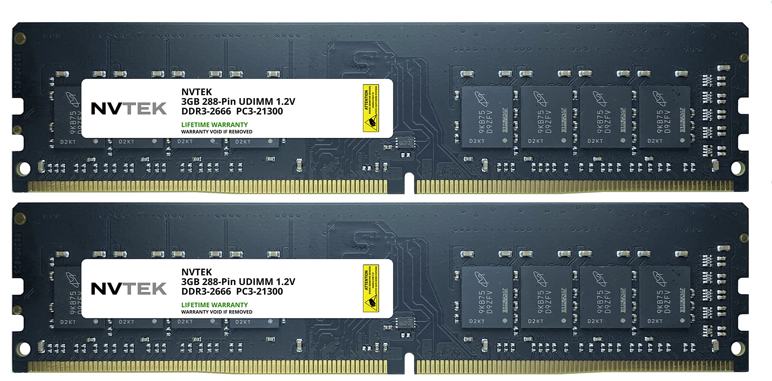 NVTEK 64GB 2x32GB DDR4-2666 PC4-21300 ノンECC UDIMM デスクトップPC RAM メモリアップグレード並行輸入