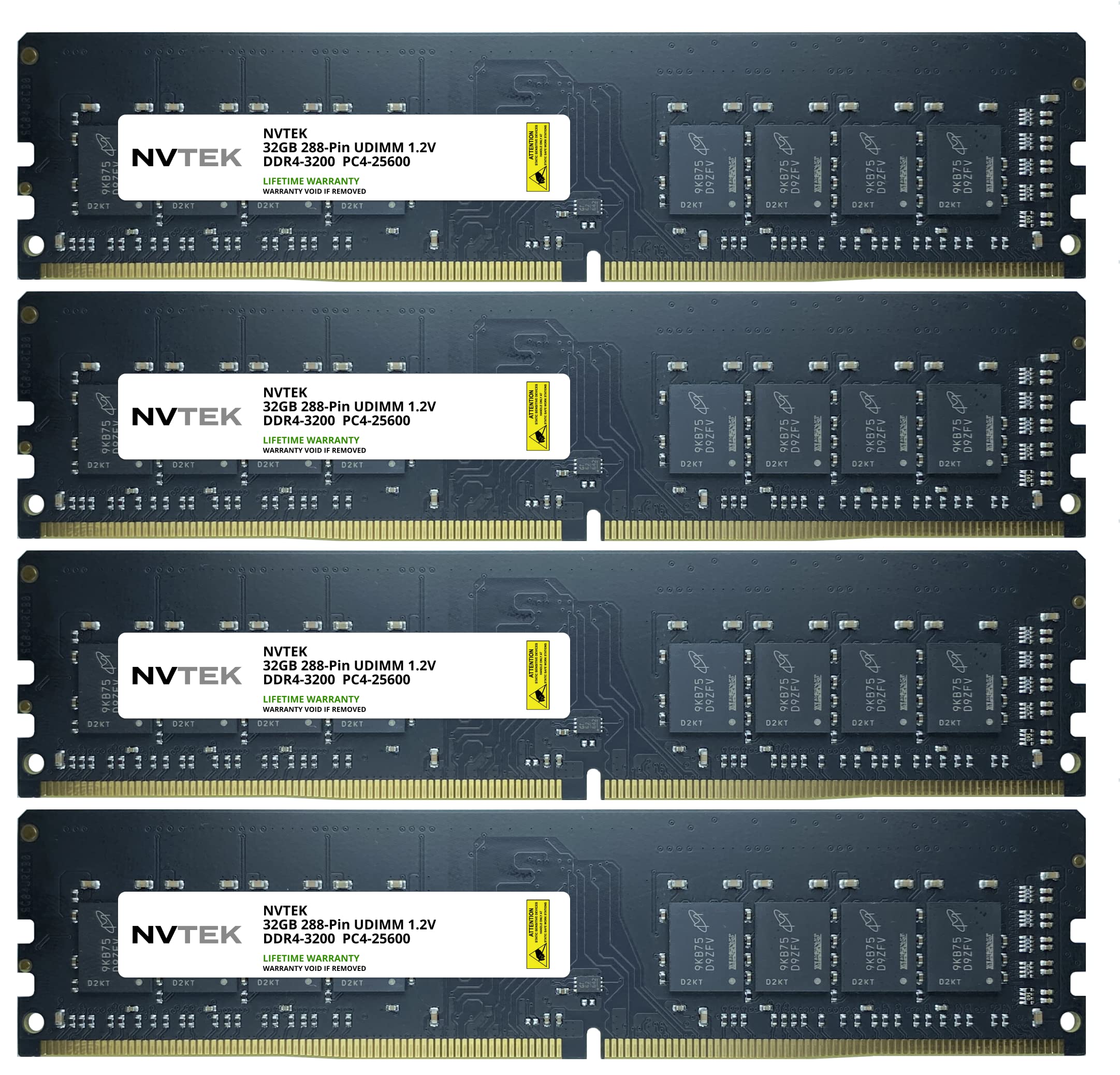 NVTEK 64GB 4x16GB DDR4-3200 PC4-25600 Non-ECC UDIMM デスクトップPC by Memory Upgrade並行輸入品
