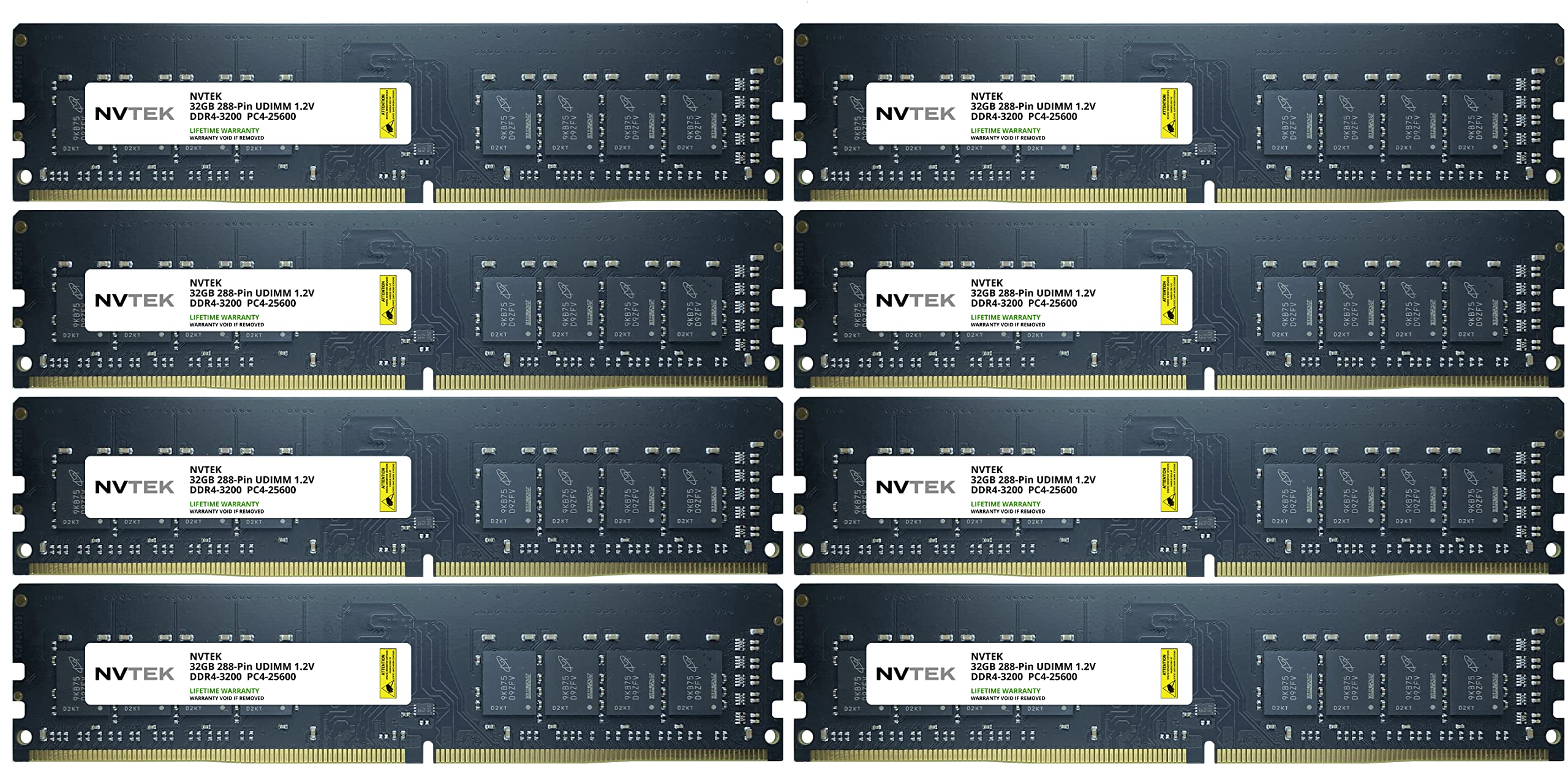 NVTEK 128GB 8x16GB DDR4-3200 PC4-25600 Non-ECC UDIMM デスクトップPC Memory Upgrade並行輸入品