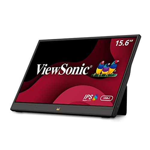 ViewSonic VA1655 15.6 Inch 1080p Portable IPS Monitor with Mobile Ergonomics USB-C and Mini HDMI for Home and Office並行