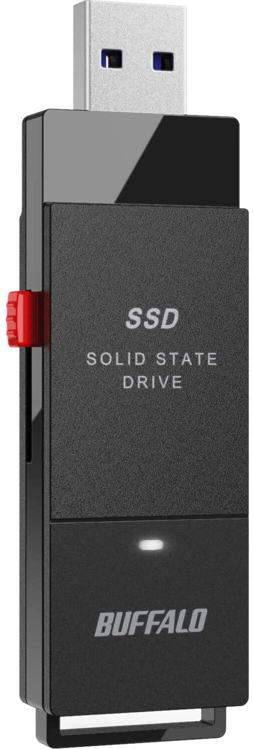 BUFFALO 500GB SSD-Put ポータブルSSD - USB 3.2 A C 互換ソリッドステートドライブ 外付けストレージ