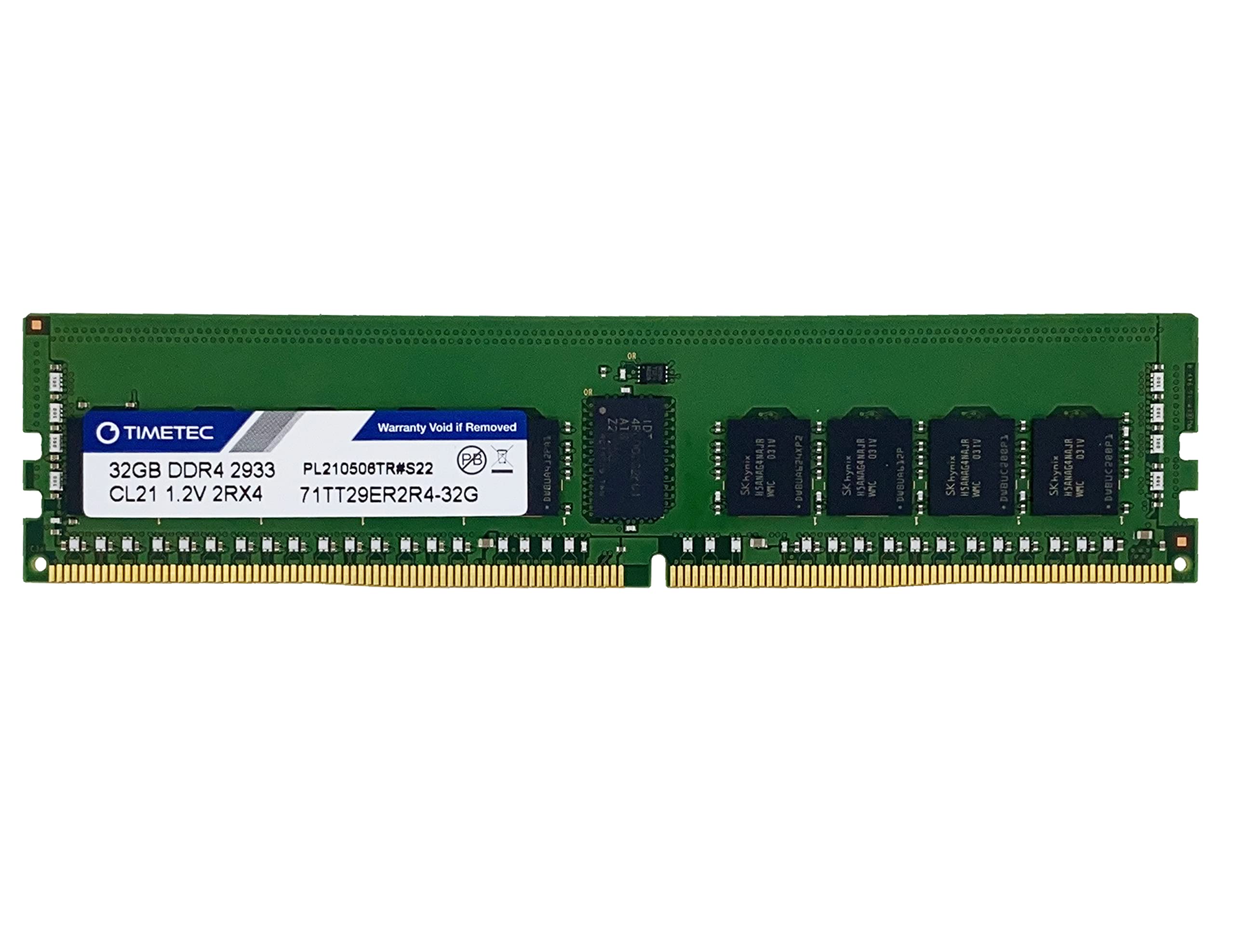 Timetec Hynix IC 32GB DDR4 2933MHz PC4-23400 Registered ECC 1.2V 2Rx4 Dual Rank 288 Pin RDIMM Server Memory RAM Module Upgrad