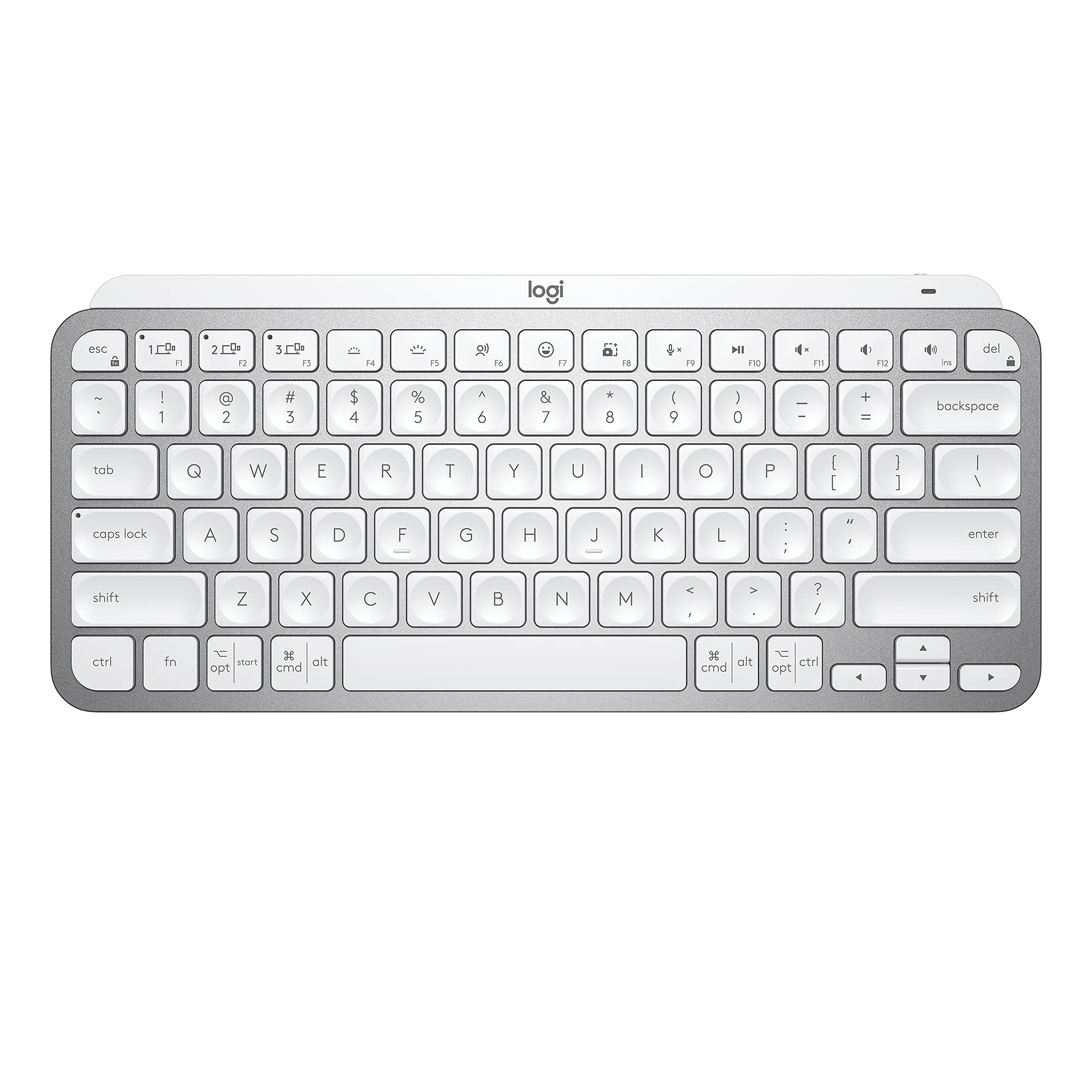 Logitech MX Keys Mini Minimalist Wireless Illuminated Keyboard Compact Bluetooth USB-C for Apple macOS iOS Windows Lin