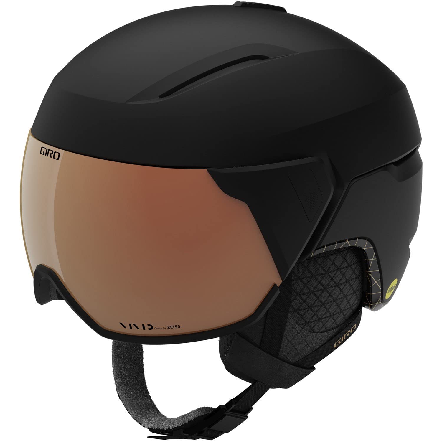 Giro Aria Spherical MIPS Ski Helmet - Snowboarding Helmet for Women with Integrated Visor - Matte Black - S 52-55.5cm並行