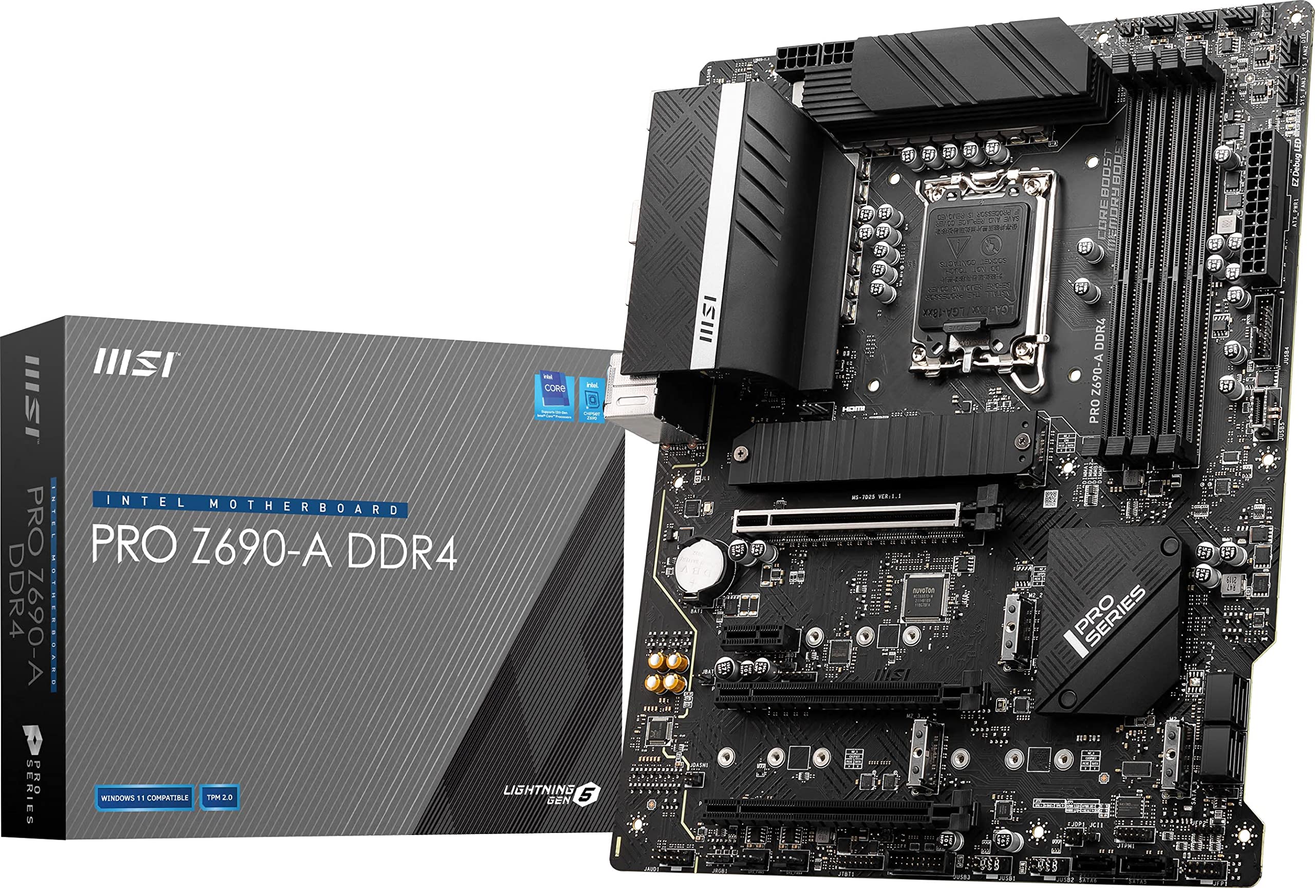 MSI PRO Z690-A DDR4 ProSeries Motherboard ATX 12th Gen Intel Core LGA 1700 Socket DDR4 PCIe 4 CFX M.2 Slots並行輸