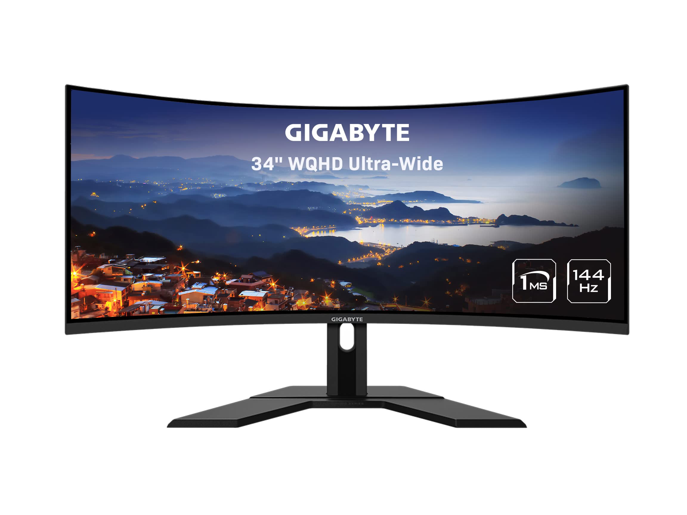 GIGABYTE G34WQC A 34 144Hz Ultra-Wide Curved Gaming Monitor 3440 x 1440 VA 1500R 1ms MPRT Response Time 90 DCI-P3 VE