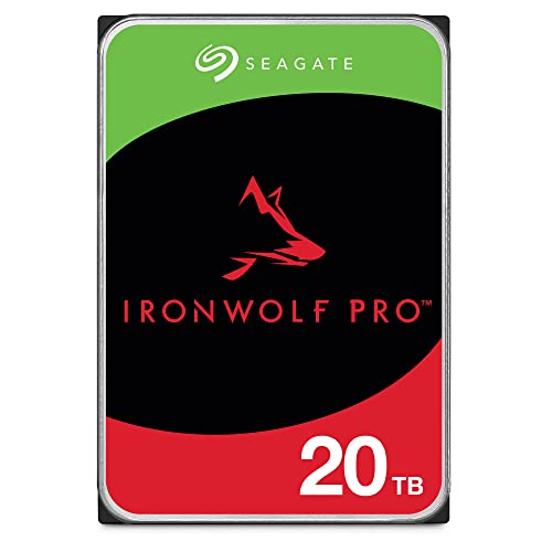 Seagate IronWolf Pro 20TB NAS Internal Hard Drive HDD CMR 3.5 Inch SATA 6Gbs 7200 RPM 256MB Cache for RAID Network Attac