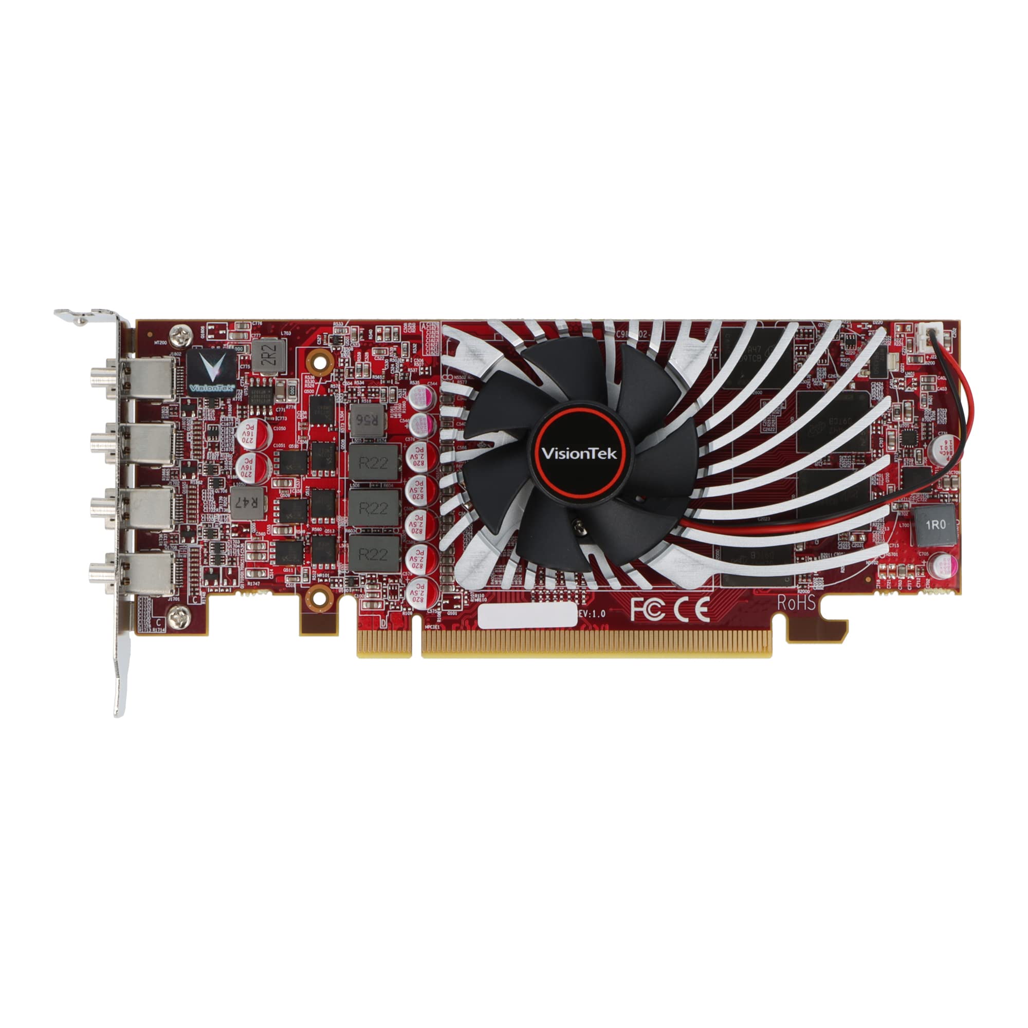 VisionTek Radeon RX 550 4GB GDDR5 4M 4K グラフィックカード ミニディスプレイポート 4個 7.1サラウンド