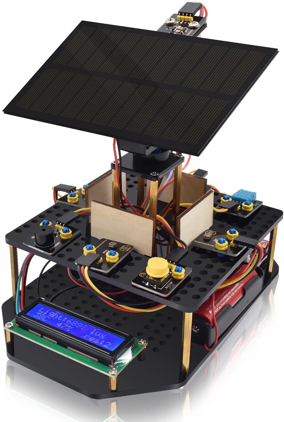 KEYESTUDIO DIY ソーラートラッキング電子キット Arduino スマートフォン充電モジュール 温度湿度