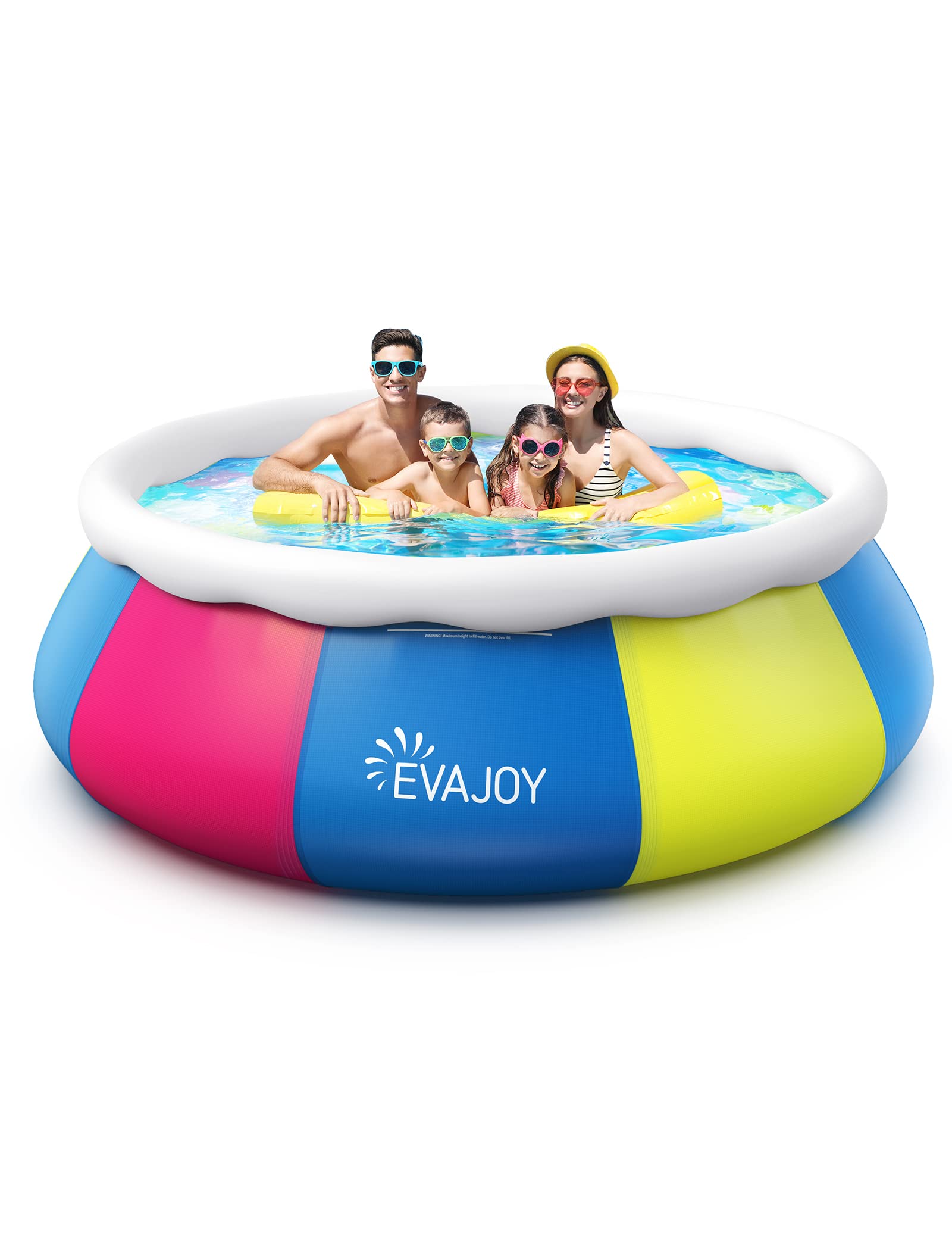 Inflatable Swimming Pool EVAJOY 10ft 30in Easy Set Pool with Pool Cover Blow Up Pool Swimming Pools Above Ground for Kids