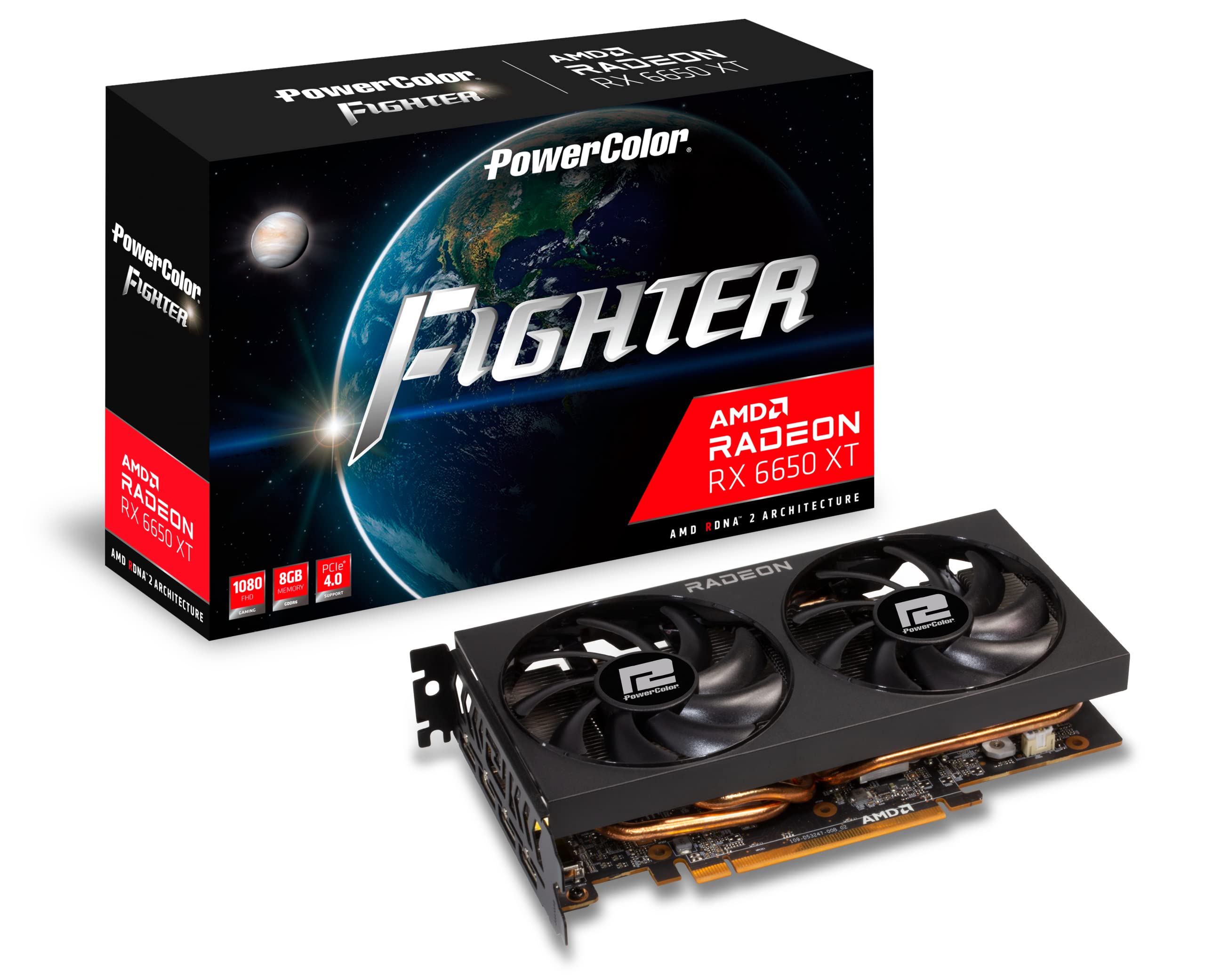 PowerColor Fighter AMD Radeon RX 6650 XT グラフィックカード 8GB GDDR6メモリ付き並行輸入品