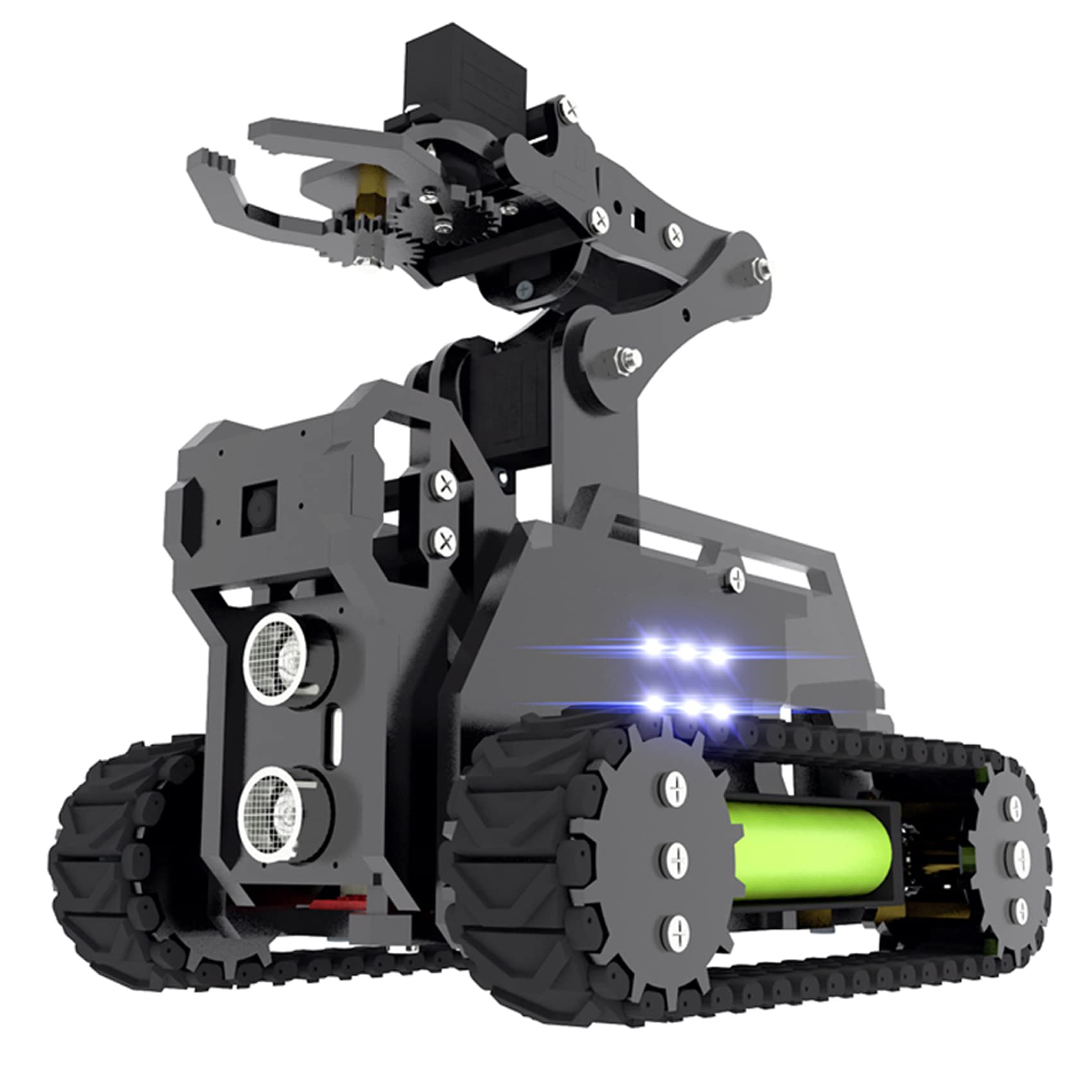 Adeept RaspTank Smart Robot Kit for Raspberry Pi 4 3 Model B B OpenCV Tank 4-DOF Robotics Kit DIY Coding Building Projects R