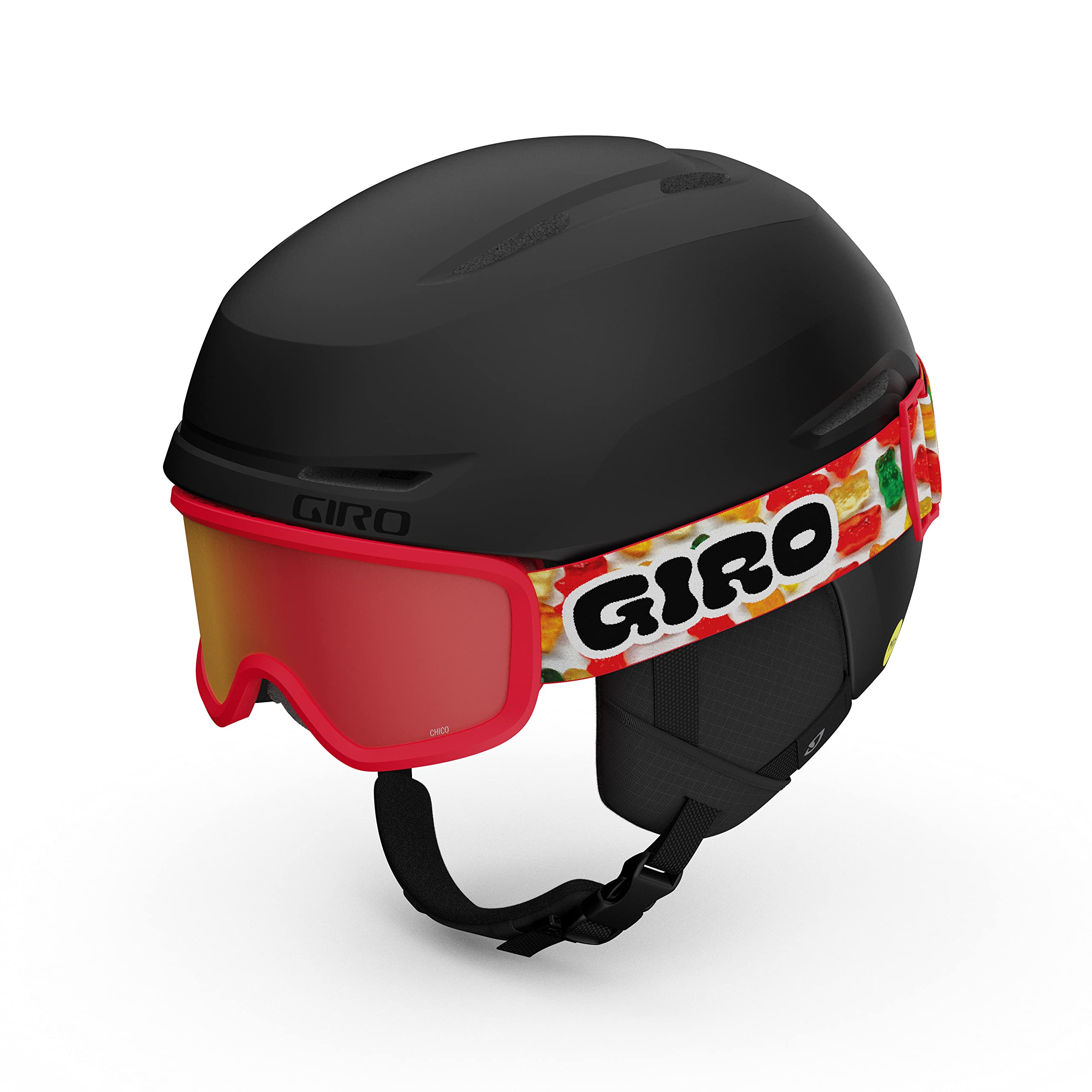 Giro Spur Combo Pack Kids Ski Helmet - Snowboarding Helmet with Matching Goggles for Youth Boys and Girls - Matte Black S 5