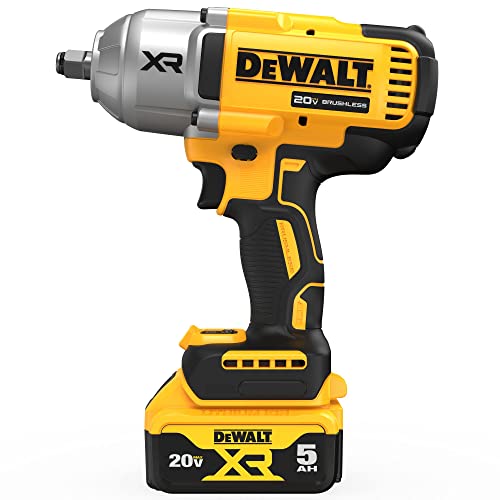 DEWALT 20V MAX Cordless Impact Wrench Kit 20V MAX 12 Hog Ring With 4-Mode Speed Includes Battery Charger and Kit Bag D