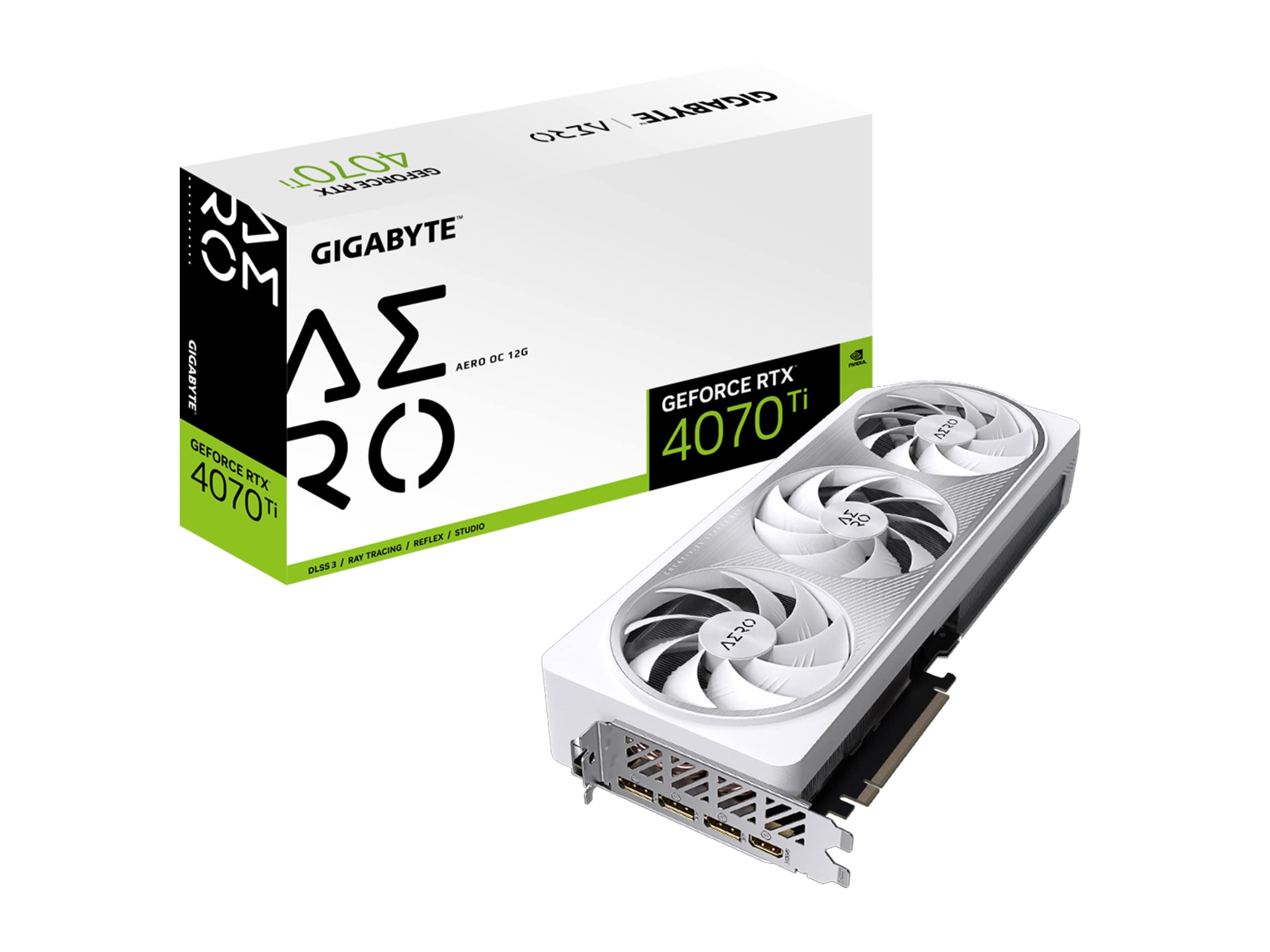 Gigabyte GeForce RTX 4070 Ti AERO OC 12G グラフィックカード 3X WINDFORCEファン 12GB 192ビット GDDR6X GV-N407TA