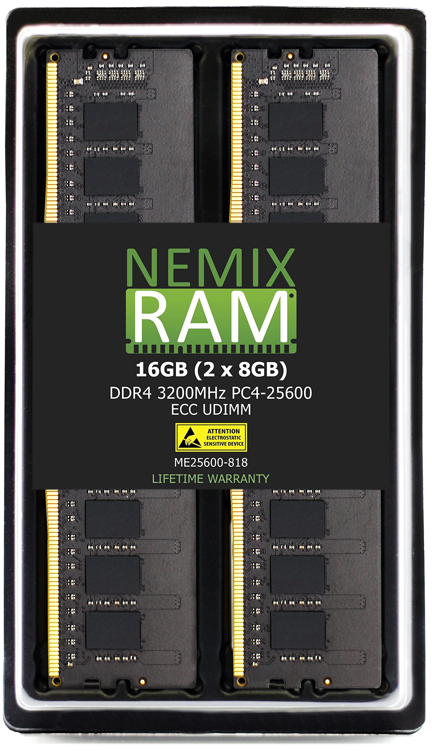 NEMIX RAM 16GB 2X8GB DDR4 3200MHZ PC4-25600 ECC UDIMM DELL PowerEdge T350サーバー対応並行輸入品