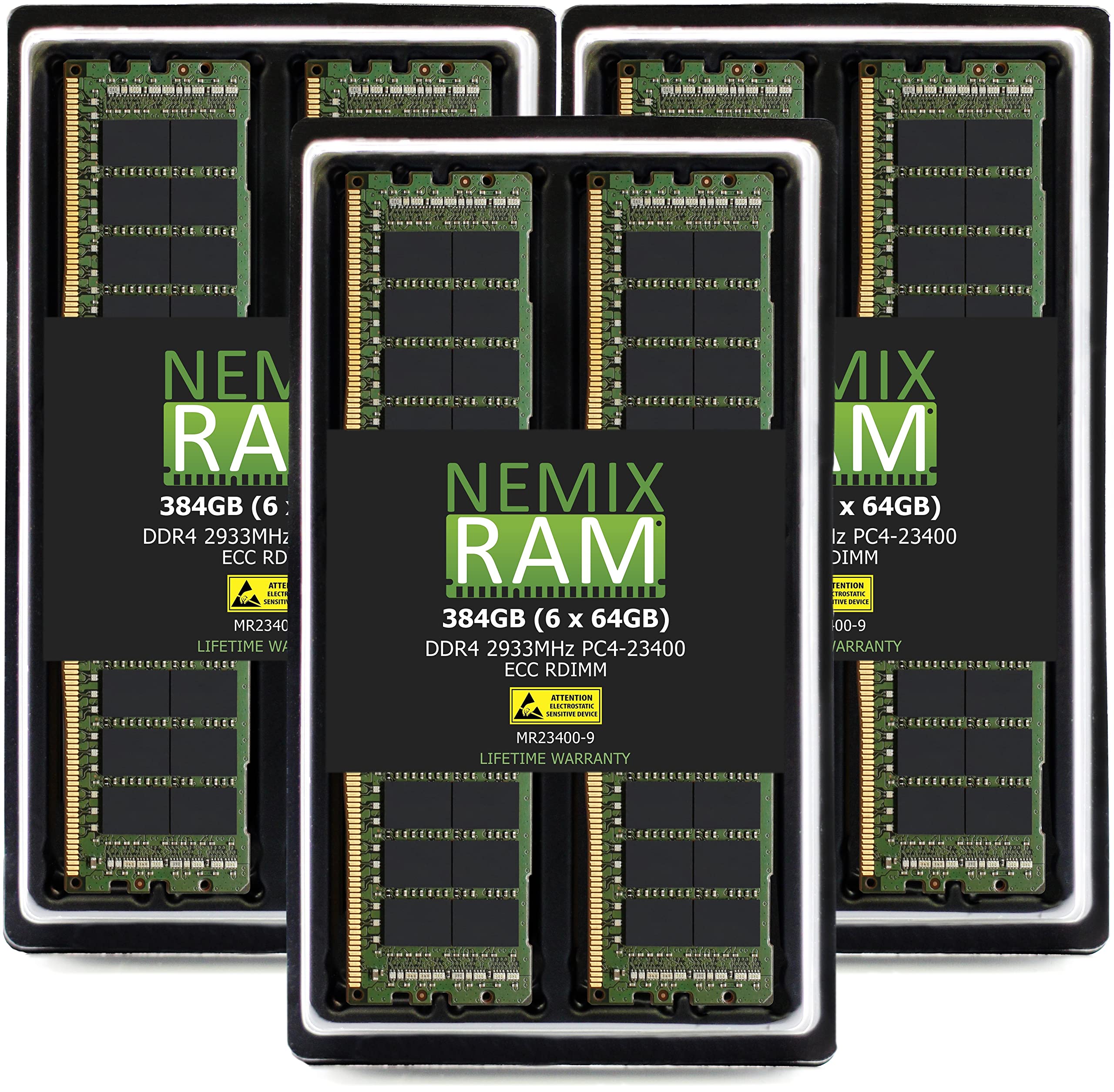 NEMIX RAM 384GB 6X64GB DDR4-2933 PC4-23400 ECC RDIMM レジスタードサーバーメモリアップグレード Dell EMC