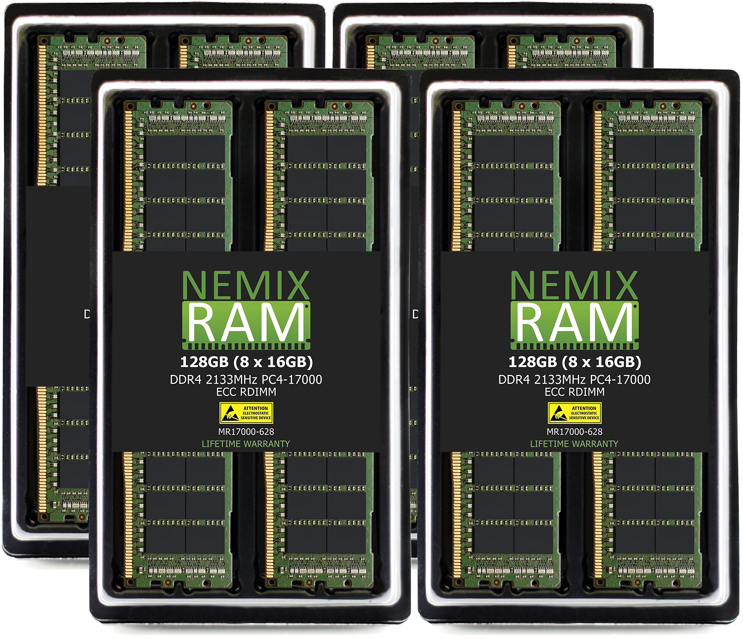 NEMIX RAM 128GB 8x16GB DDR4-2400 PC4-19200 ECC RDIMM レジスタードサーバーメモリアップグレード Dell Powe