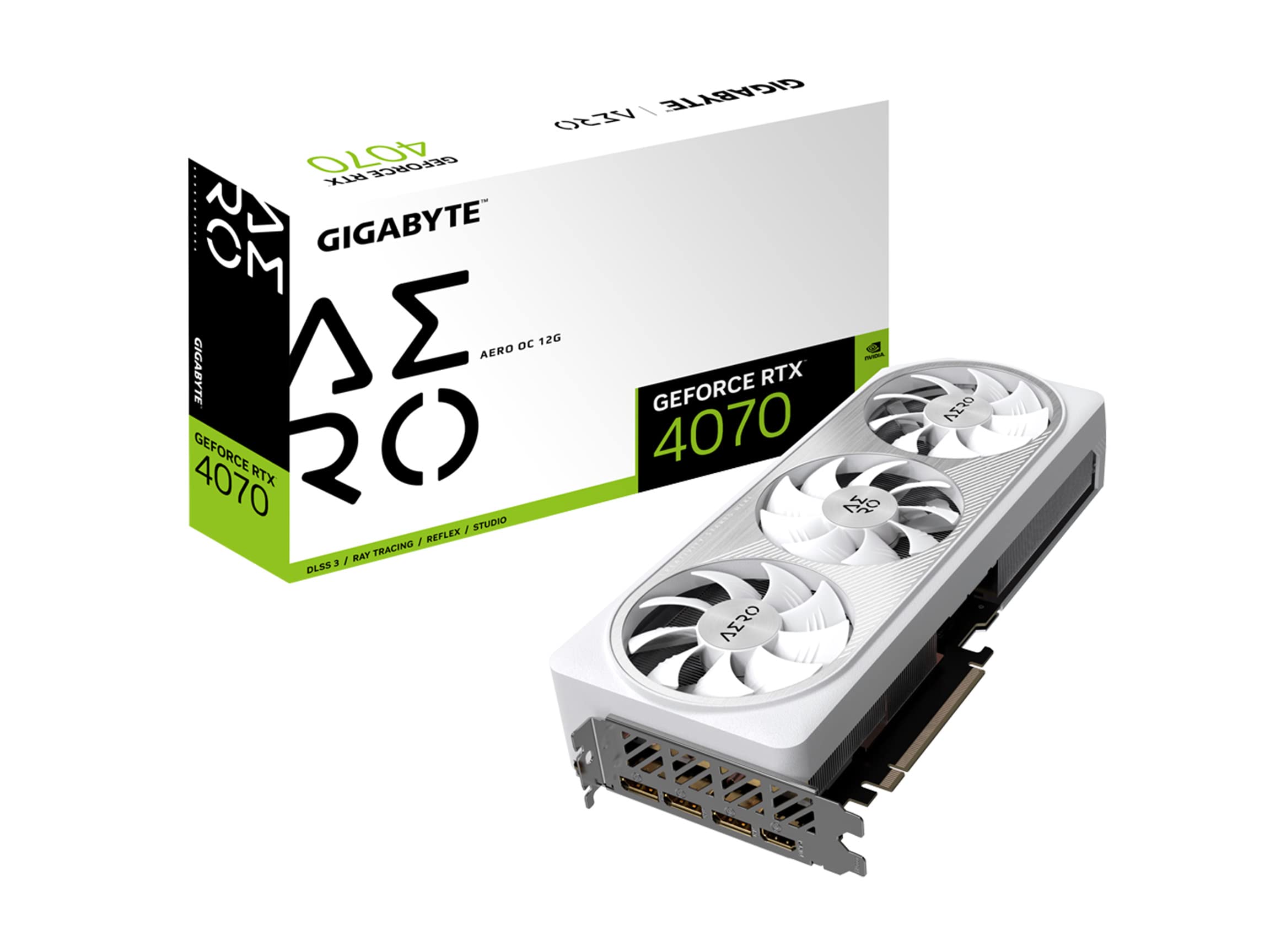 Gigabyte GeForce RTX 4070 AERO OC 12G グラフィックカード WINDFORCEファン 3X 12GB 192ビット GDDR6X GV-N4070AERO