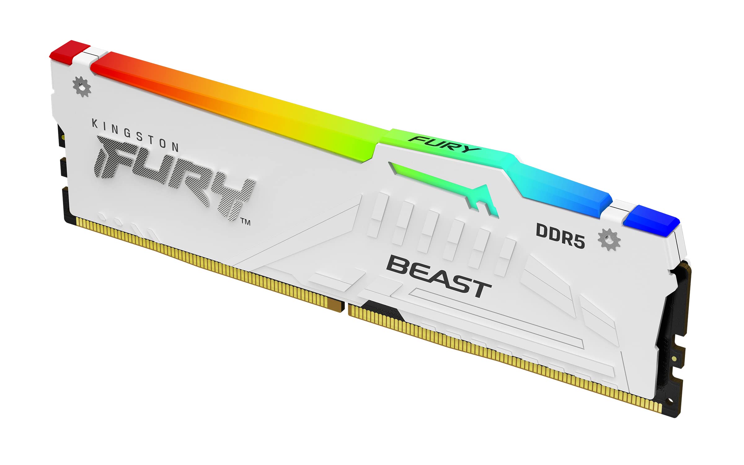 Kingston Fury Beast White RGB 64GB 2x32GB 5200MTs CL40 DDR5 XMP DIMM Infrared Syncing Fury CTRL Software Overclockin